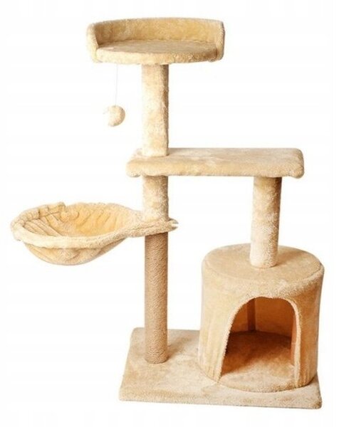 FEAMDREA Škrabadlo pro kočky 88x48x34 cm béžové