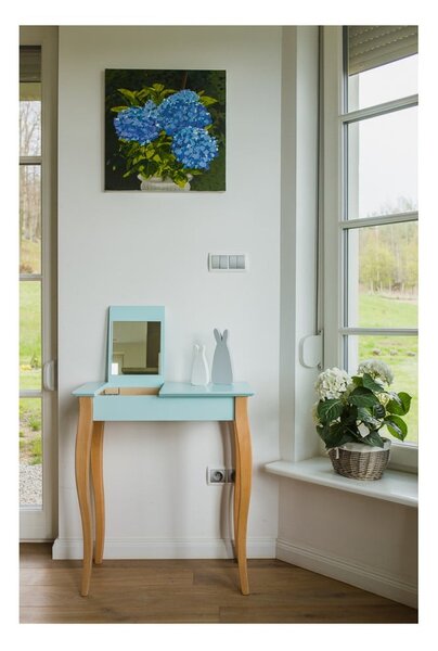 Grafitově šedý toaletní stolek se zrcadlem Ragaba Dressing Table, délka 85 cm
