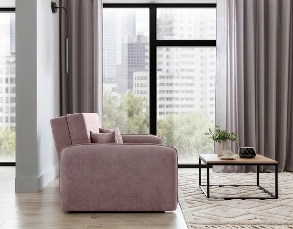ROZKLÁDACÍ POHOVKA, textil, růžová MID.YOU - Rozkládací pohovky, Online Only
