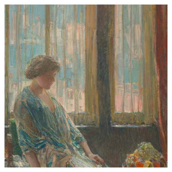 Obraz - Childe Hassam, The New York Window, reprodukce (30x30 cm)