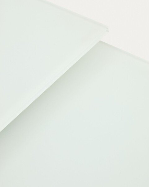 Rozkládací jídelní stůl s přídavnou deskou se skleněnou deskou 90x160 cm Atminda – Kave Home
