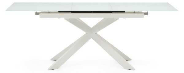 Rozkládací jídelní stůl s přídavnou deskou se skleněnou deskou 90x160 cm Atminda – Kave Home