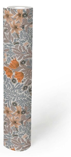 A.S. Création | Vliesová tapeta na zeď ART OF EDEN 39057-4 | 0,53 x 10,05 m | bílá, béžová, oranžová, šedá