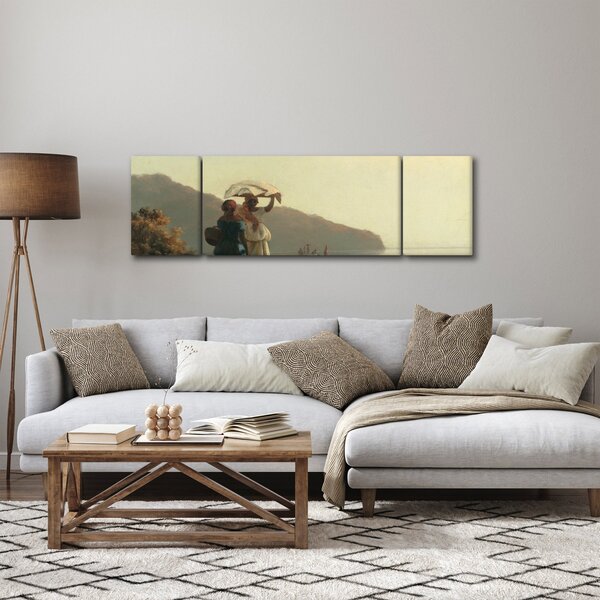 Obraz - Camille Pissarro, Two Women Chatting by the Sea, St. Thomas, reprodukce (170x50 cm)