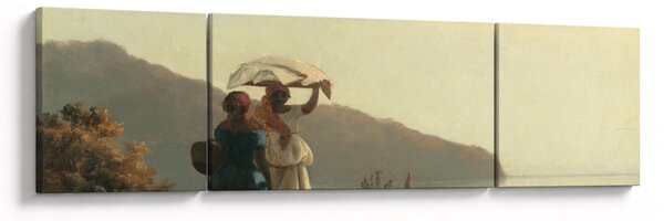 Obraz - Camille Pissarro, Two Women Chatting by the Sea, St. Thomas, reprodukce (170x50 cm)