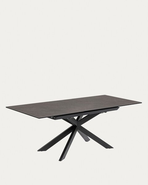 Rozkládací jídelní stůl s přídavnou deskou s keramickou deskou 90x160 cm Atminda – Kave Home