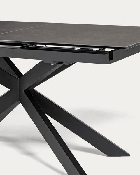 Rozkládací jídelní stůl s přídavnou deskou s keramickou deskou 90x160 cm Atminda – Kave Home