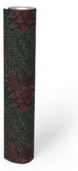 A.S. Création | Vliesová tapeta na zeď ART OF EDEN 39058-1 | 0,53 x 10,05 m | zelená, černá, vínová