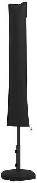 Vodotěsný obal na slunečník Outsunny Oxford 420D s zipem pro venkovní zahradu 178x25/35 cm černý | Aosom