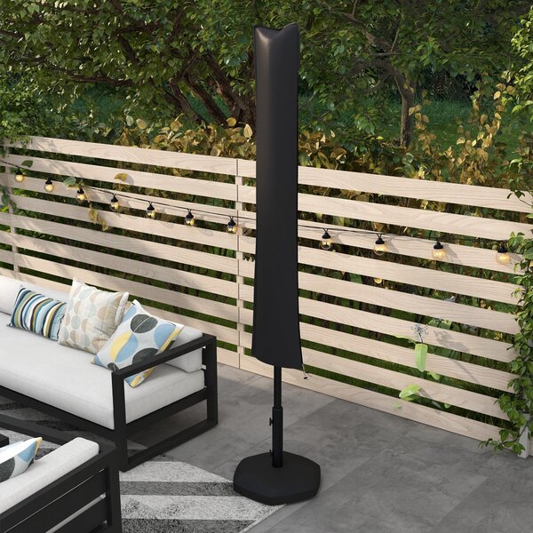 Vodotěsný obal na slunečník Outsunny Oxford 420D s zipem pro venkovní zahradu 178x25/35 cm černý | Aosom