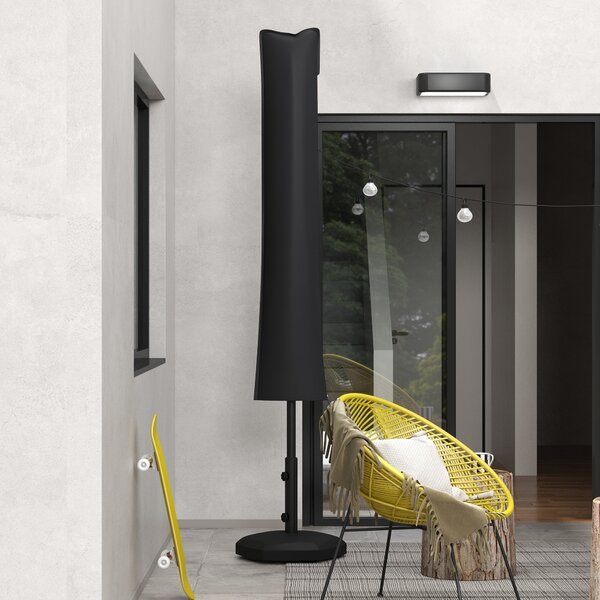 Vodotěsný obal na slunečník Outsunny Oxford 420D s zipem pro venkovní zahradu 178x25/35 cm černý | Aosom