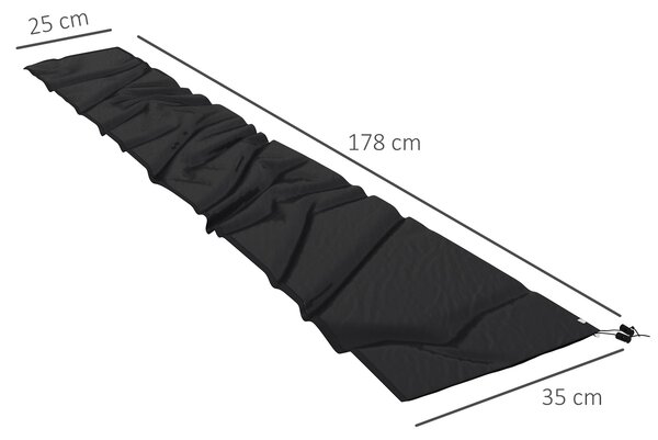 Vodotěsný obal na slunečník Outsunny Oxford 420D s zipem pro venkovní zahradu 178x25/35 cm černý | Aosom