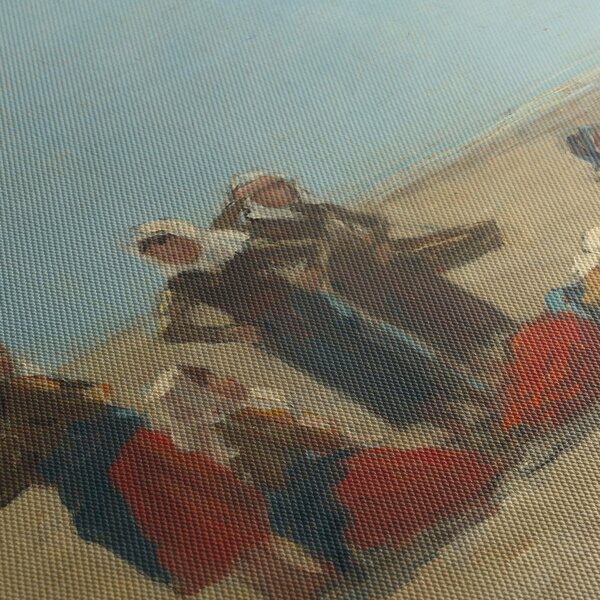 Obraz - Eugène Boudin, Women on the Beach at Berck, reprodukce (30x30 cm)