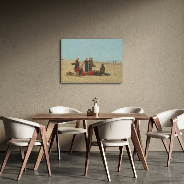 Obraz - Eugène Boudin, Women on the Beach at Berck, reprodukce (70x50 cm)
