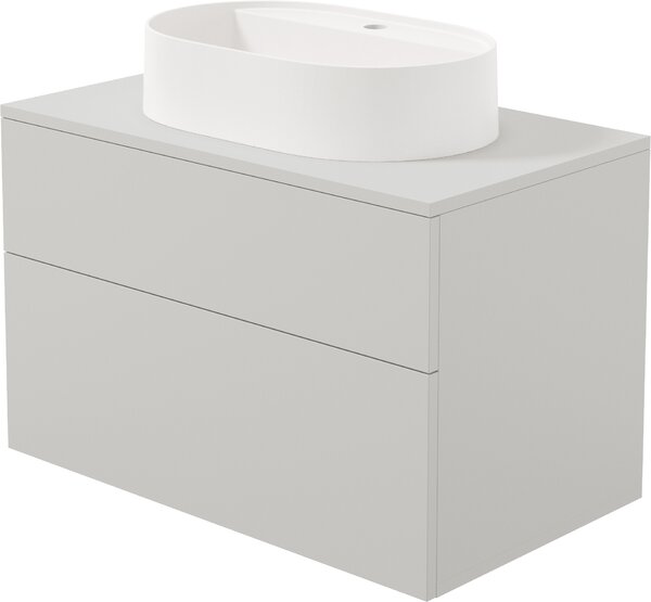 Deante Prizma umyvadlo se skříňkou a deskou 80 cm béžová SDKB8SAU6B