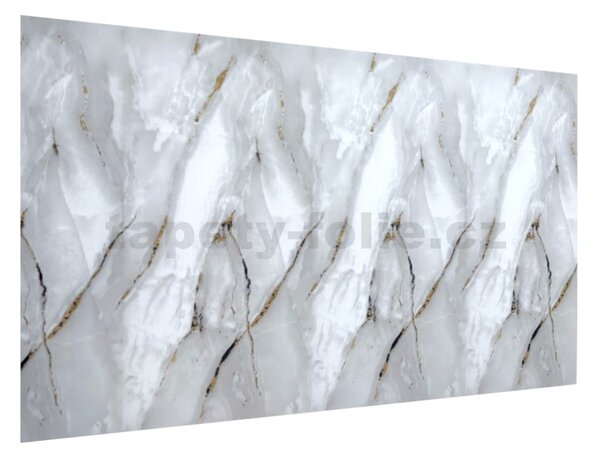 Samolepící panely na zeď YP-156, cena za kus, rozměr 100 cm x 60 cm, mramor šedo-černý, IMPOL TRADE