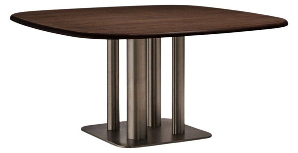 Jídelní stůl v dekoru ořechu 121x121 cm Melvar – Kave Home