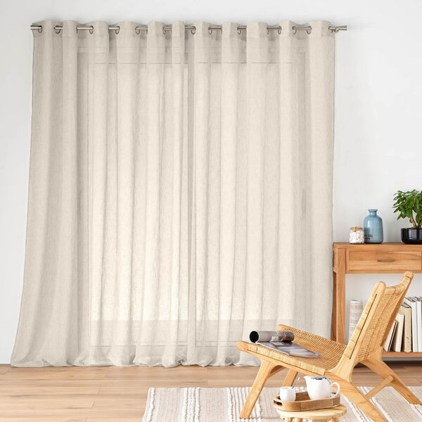 Záclona v přírodní barvě 400x240 cm Carlin – douceur d'intérieur