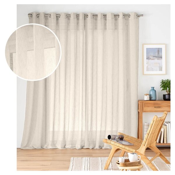 Záclona v přírodní barvě 400x240 cm Carlin – douceur d'intérieur
