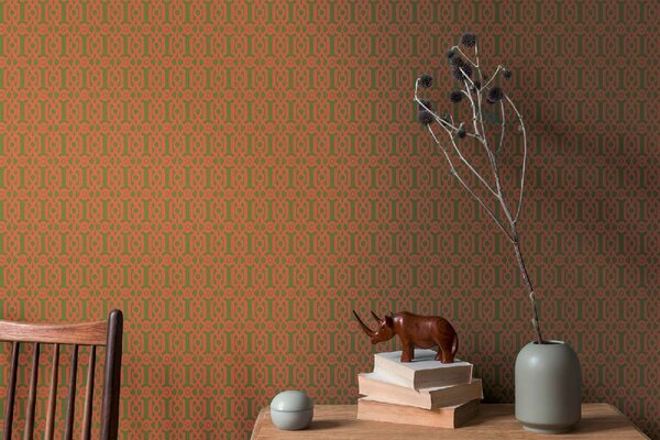 A.S. Création | Vliesová tapeta na zeď ART OF EDEN 39062-1 | 0,53 x 10,05 m | zelená, oranžová