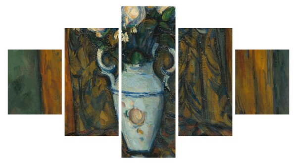 Obraz - Paul Cézanne, Vase of Flowers, reprodukce (125x70 cm)