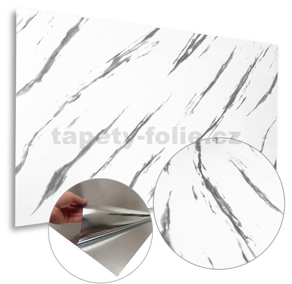 Samolepící panely na zeď YP-137, cena za kus, rozměr 100 cm x 60 cm, mramor šedý, IMPOL TRADE