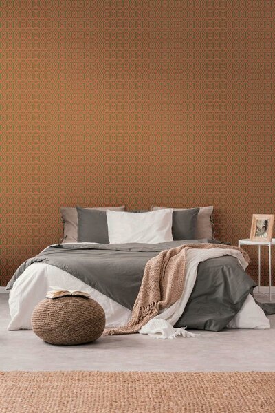 A.S. Création | Vliesová tapeta na zeď ART OF EDEN 39062-1 | 0,53 x 10,05 m | zelená, oranžová