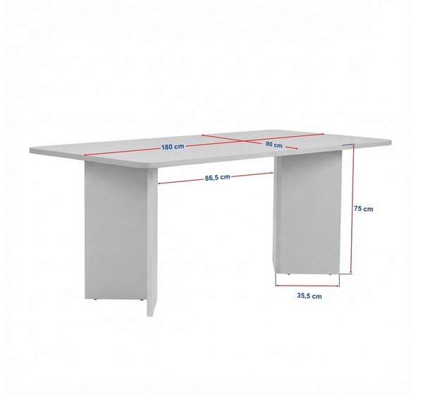 Jídelní stůl v dekoru ořechu 90x180 cm Linza – Kalune Design