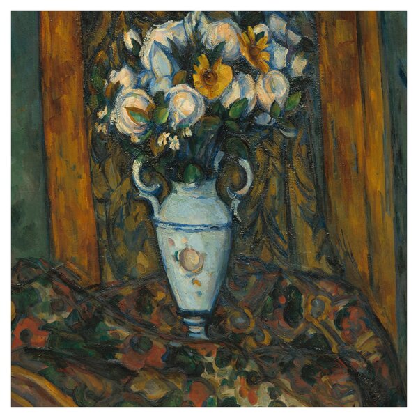 Obraz - Paul Cézanne, Vase of Flowers, reprodukce (30x30 cm)