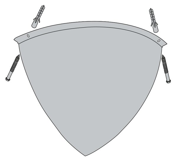Dohledové hemisférické zrcadlo 1/8 sféry, průměr 660 mm