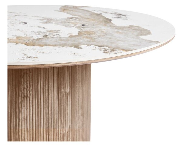 Kulatý jídelní stůl s deskou v dekoru mramoru ø 140 cm Athens – House Nordic