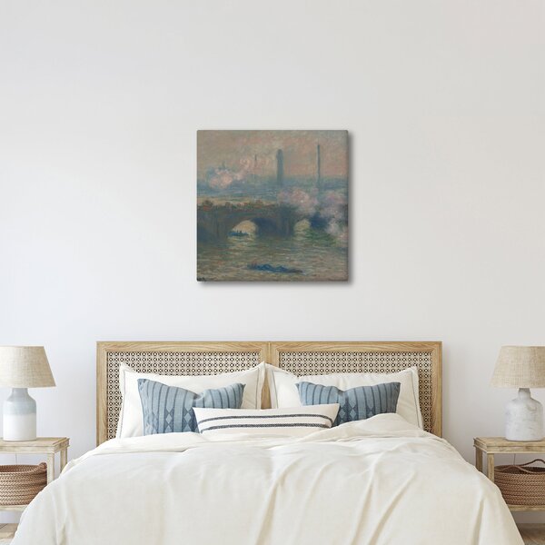 Obraz - Claude Monet, Waterloo Bridge, Gray Day, reprodukce (30x30 cm)
