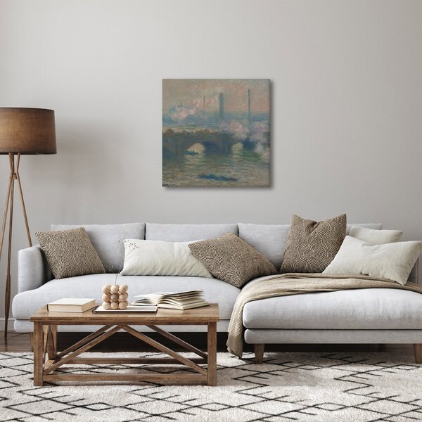 Obraz - Claude Monet, Waterloo Bridge, Gray Day, reprodukce (30x30 cm)