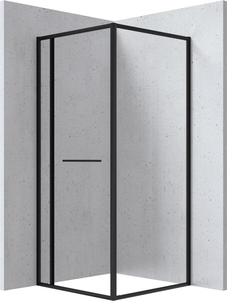 Deante Square sprchový kout 80x80 cm čtvercový černá matný/průhledné sklo KQB_N088P