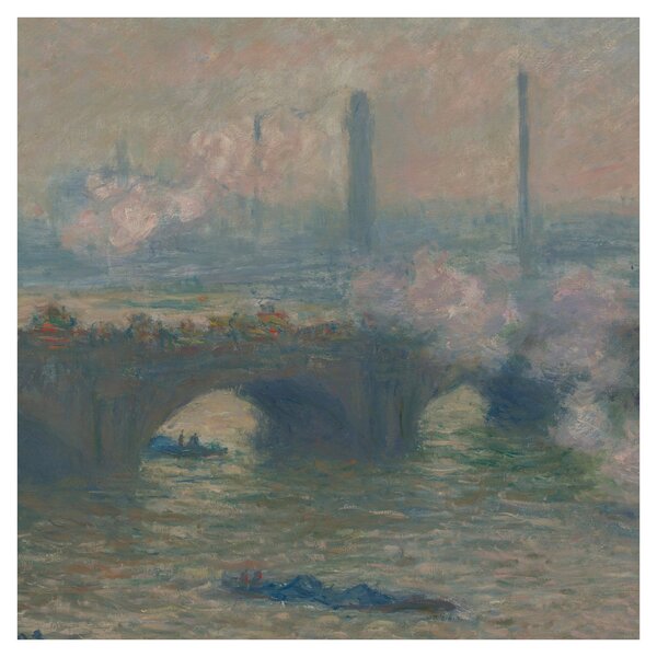 Obraz - Claude Monet, Waterloo Bridge, Gray Day, reprodukce (30x30 cm)