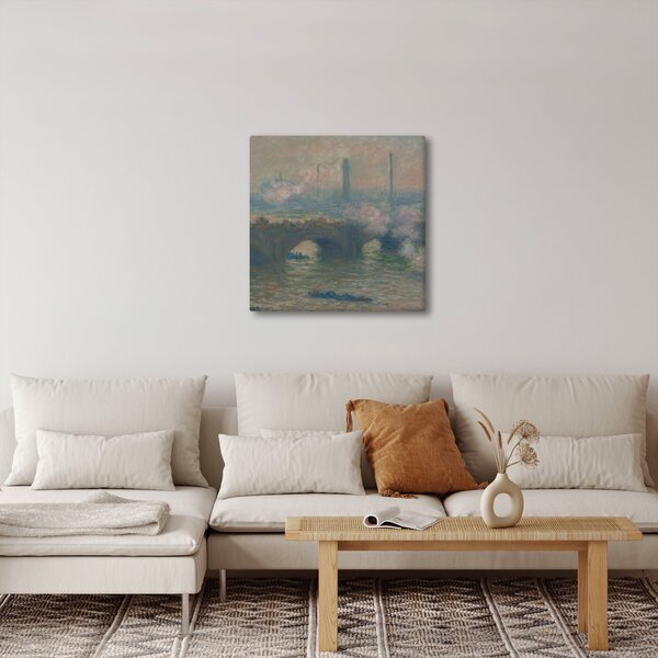 Obraz - Claude Monet, Waterloo Bridge, Gray Day, reprodukce (30x30 cm)