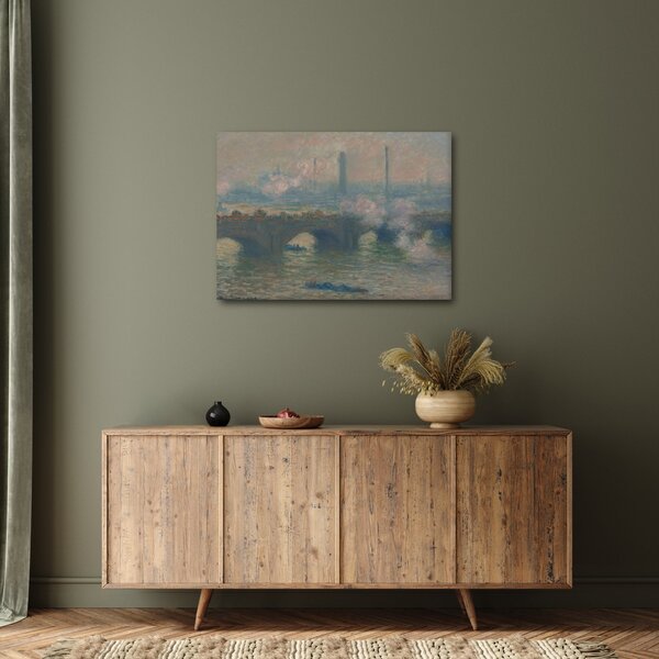 Obraz - Claude Monet, Waterloo Bridge, Gray Day, reprodukce (70x50 cm)
