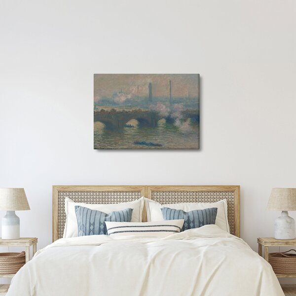 Obraz - Claude Monet, Waterloo Bridge, Gray Day, reprodukce (70x50 cm)