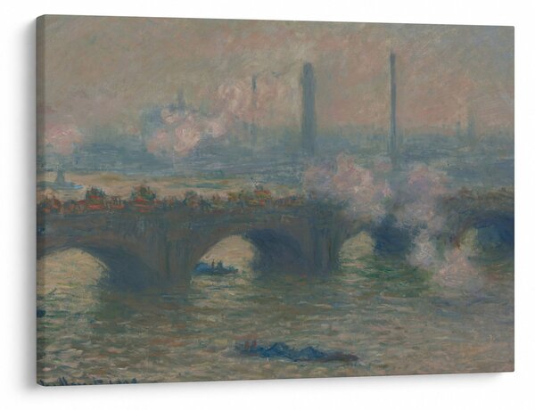 Obraz - Claude Monet, Waterloo Bridge, Gray Day, reprodukce (70x50 cm)