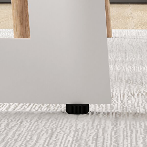 HOMCOM Kulatý Jídelní Stůl pro 4 Osoby Moderní Kuchyňský Stůl s Dřevěnou Deskou a Křížovou Ocelovou Základnou pro Jídelnu Ø80x75 cm Ořech | Aosom