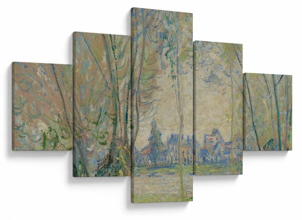 Obraz - Claude Monet, Woman Seated under the Willows, reprodukce (125x70 cm)