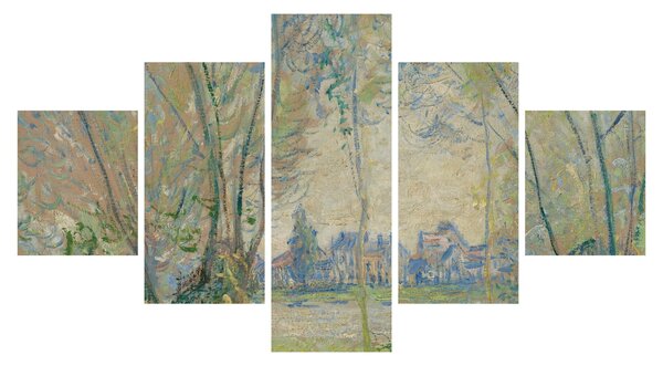 Obraz - Claude Monet, Woman Seated under the Willows, reprodukce (125x70 cm)