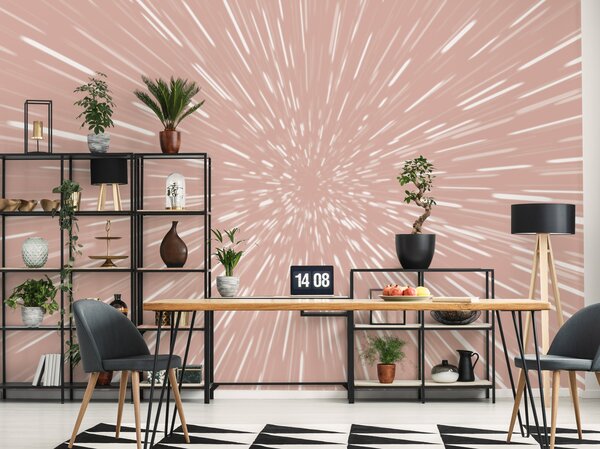 FUGU Tapeta na zeď Skok do hyperprostoru - pink Materiál: Digitální eko vlies - klasická tapeta nesamolepicí