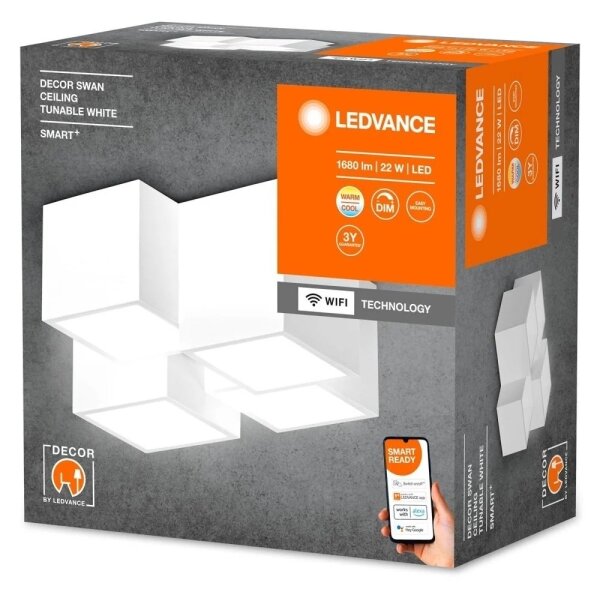 Ledvance -LED Stm stropní svítidlo DECOR SWAN LED/22W/230V 3000-6500K Wi-Fi Tuya