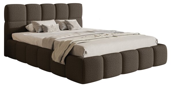 Manželská postel 140 cm Cirsten 140 (s roštem) (s úl. prostorem) (tmavě hnědá)