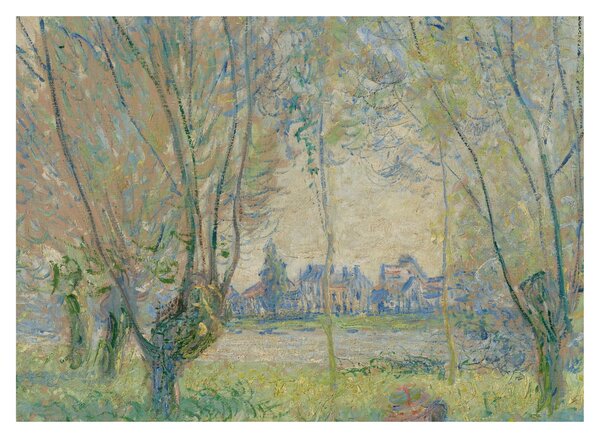 Obraz - Claude Monet, Woman Seated under the Willows, reprodukce (70x50 cm)