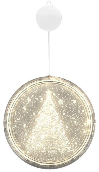 Tutumi - LED vánoční dekorace stromek - bílá - 16 cm