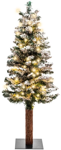 Tutumi - LED umělý vánoční stromek - borovice - bílá/zelená - 120 cm