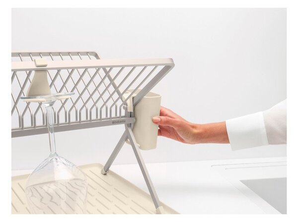 Béžový kovový dvoupatrový odkapávač 42x51 cm – Brabantia