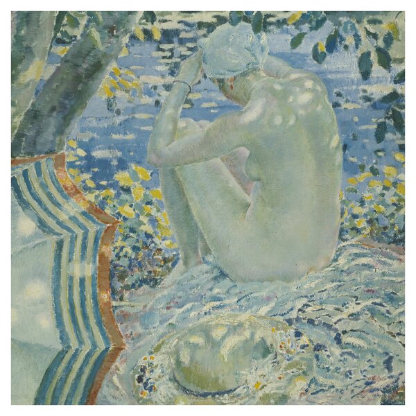 Obraz - Frederick Carl Frieseke, On the Bank, reprodukce (30x30 cm)